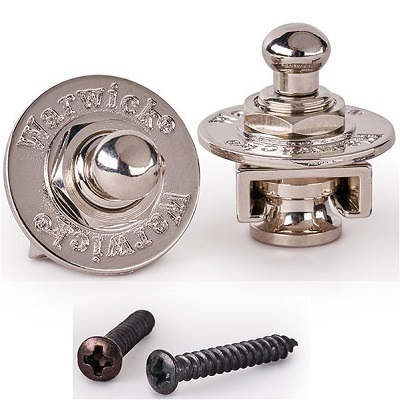 2 ATTACHE-COURROIE WARWICK NICKEL STRAPLOCKS