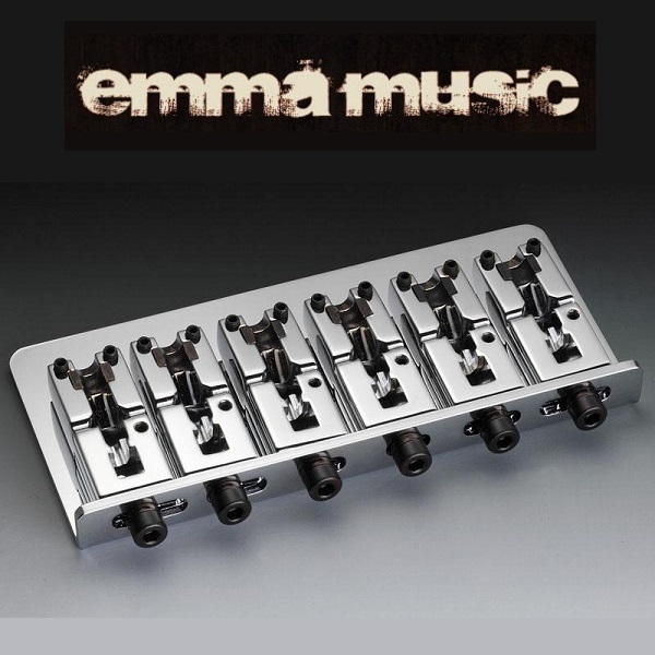 SCHALLER 2000 CHROME 6String Bass Bridge + Piezo HIPSHOT