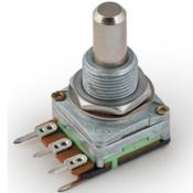 POTENTIOMETRE MEC AXE LISSE GAUCHER AUDIO 500K