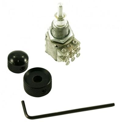 POTENTIOMETRE CONCENTRIQUE A25K AVEC BOUTON NOIR