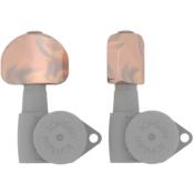 6 BOUTONS DE MECANIQUE HIPSHOT AMBRE DEMI LUNE  + VIS