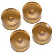 4 BOUTONS LOUPE METRIQUES TRANSPARENTS SOMMET DORE