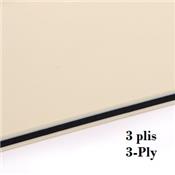 PLAQUE PICKGUARD 45x29cm CREME/NOIR/CREME 3 PLIS