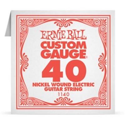 6 CORDES A L'UNITE ERNIE BALL SLINKY GAUGE 40 CORDE FILEE