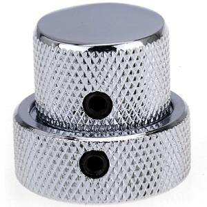 1 BOUTON ETAGE DOME SOMMET PLAT BIG CHROME (8/6mm)