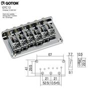 CHEVALET HARDTAIL 12 CORDES GOTOH CHROME