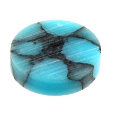 12 REPERES DE TOUCHE RONDS DOTS PIERRE TURQUOISE 6.35mm