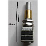 POTENTIOMETRE MINI DOUBLE ETAGE AUDIO 250K/250K SOLID SHAFT LAITON