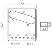CHEVALET TELE VINTAGE DORE 6 PONTETS BARREL