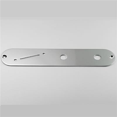 PLAQUE CONTROLE TELECASTER CHROME SELECTEUR EN BIAIS + VIS 9.6mm
