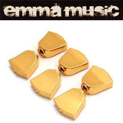 6 BOUTONS DE MECANIQUES TULIPE KEYSTONE GROVER 3x3 DOREE