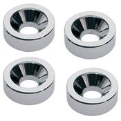 4 ALVEOLES PLAQUE MANCHE 14x5.2mm CHROME