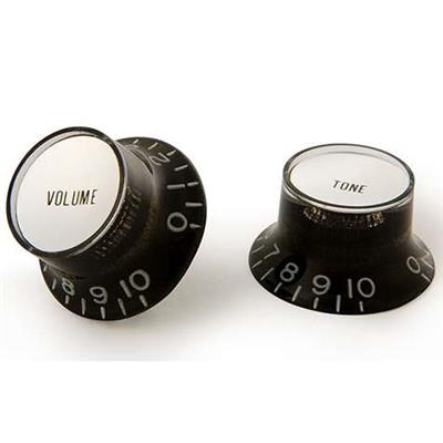 4 REFLECTOR KNOBS SILVER AND BLACK US INCH SIZE