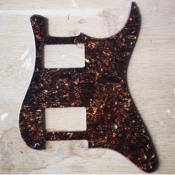 PICKGUARD STRATOCASTER HH 2 POTS TIGER BROWN PEARL