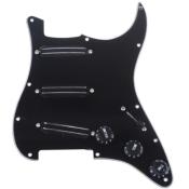 PICKGUARD STRAT SSS STACKED NOIR PRE-ASSEMBLE