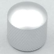 1 BOUTON DOME METAL SATIN CHROME METRIQUE 18x17x6mm
