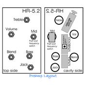 KIT PRE AMPLI BARTOLINI HR5.2-AP/918 BASSE ACTIVE 3 BANDES