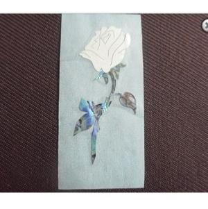 AUTOCOLLANT ROSE BLANCHE MOP ET ABALONE