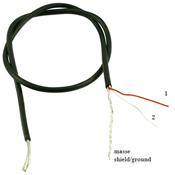 FIL CABLAGE MICRO PLASTIQUE 2 CONDUCTEURS + MASSE 1 mètre