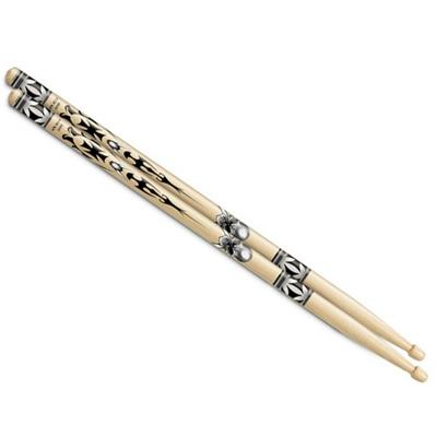 4 PAIRES DE BAGUETTES HOT STICK CUSTOM 5B GREY SKULL