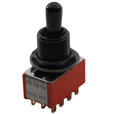 MINI SWITCH GROS FORMAT ON/ON/ON MEC 12 PINS NOIR