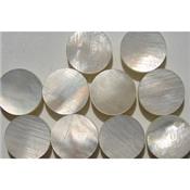 10 REPERES DE TOUCHE RONDS DOTS MOTHER OF PEARL 6,35mm