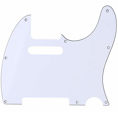 PICKGUARD STANDARD TELE 62 BLANC 3 PLIS