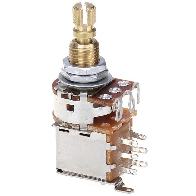 Lot De 10 Potentiomètres Linéaires Coniques 500K (B500K) Avec Switch OFF - Pour Guitare, Montage Panneau