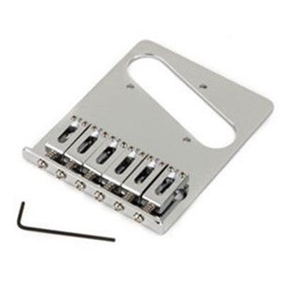 CHEVALET FENDER TELE MODERNE CHROME 6 PONTETS PLEINS 10.8mm