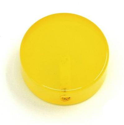 6 BOUTONS ROND GRAND FORMAT JAUNE 6.20 x 17mm