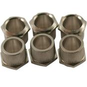 6 OEILLETS MECANIQUES KLUSON NICKEL US ECROU 8,8x6.35x8mm