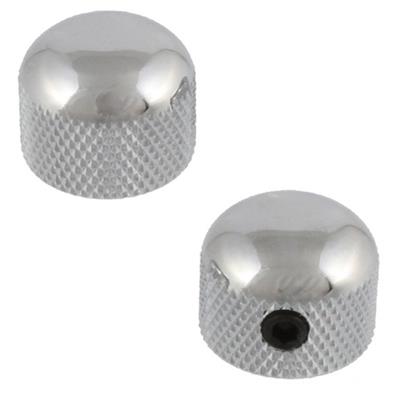 2 MINI BOUTONS METAL DOME CHROME 6mm