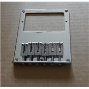 CHEVALET TELE HUMBUCKER CHROME 6 PONTETS ACIER 10.8mm