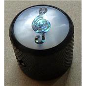 1 BOUTON DOME ROUND WARWICK NOIR CLE DE SOL