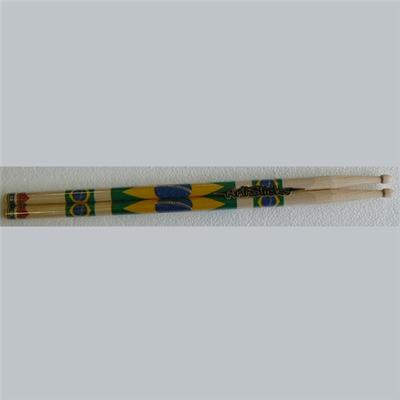 5 PAIRES DE BAGUETTES HOT STICK CUSTOM 5A DRAPEAU BRAZIL