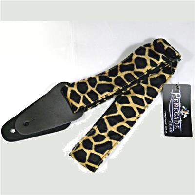COURROIE GUITARE OU BASSE RENEGADE FAUSSE FOURRURE GIRAFE