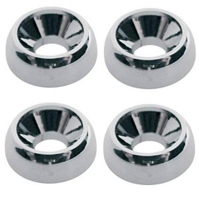 4 ALVEOLES PLAQUE MANCHE 14x5mm CHROME