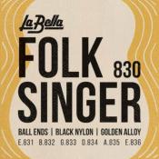 CORDES NYLON POUR GUITARE ACOUSTIQUE LA BELLA FOLK SINGER