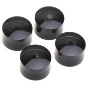 4 BOUTONS LOUPE TRANSPARENTS AVEC SOMMET NOIR METRIQUES