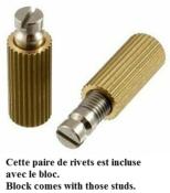 BLOC VIBRATO FENDER STRAT 2 POINTS AM DELUXE CHROME + RIVETS