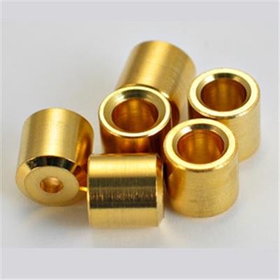 6 FERRULES GUITARE FLUSH-FIT NO LIP ACIER INOXYDABLE DORES 9,5x9,4mm