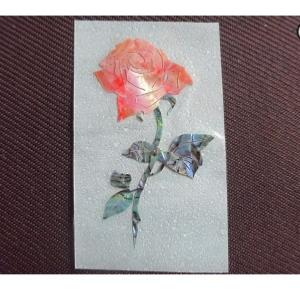 AUTOCOLLANT ROSE ROUGE MOP ET ABALONE
