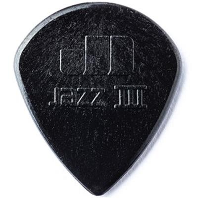 6 MEDIATORS DUNLOP JAZZ III NOIRS 1.38mm