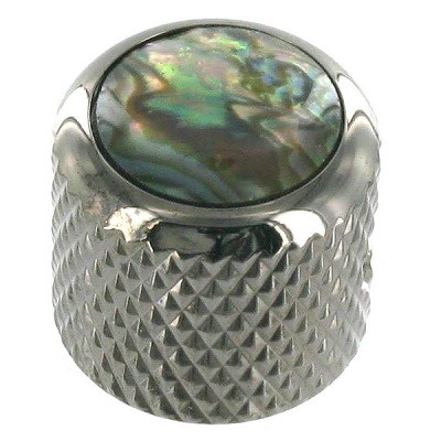 1 BOUTON DOME COSMO BLACK TOP ABALONE 6mm