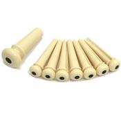 6 CHEVILLES GUITARE MARTIN IVOIRE POINT NOIR 5mm