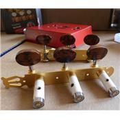 SCHALLER LYRA GRANDTUNE CLASSIC SATIN GOLD SNAKEWOOD WHITE ROLLER