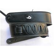 COURROIE GUITARE OU BASSE VIGIER CUIR DELUXE NOIRE