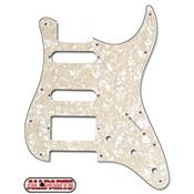 PICKGUARD STRAT SSH PARCHMENT PEARL HUMBUCKER AVEC CAPOT