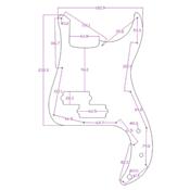 PICKGUARD PRECISION BASS STANDARD RED PEARL