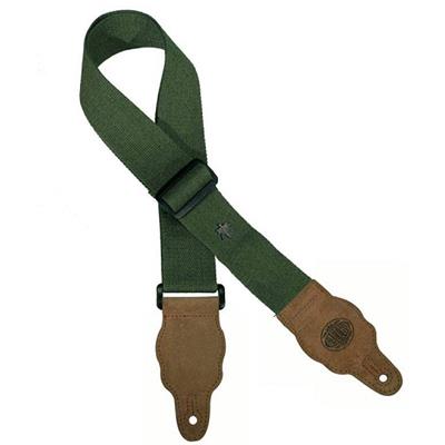 COURROIE GUITARE GAUCHO COTON VERT MILITAIRE